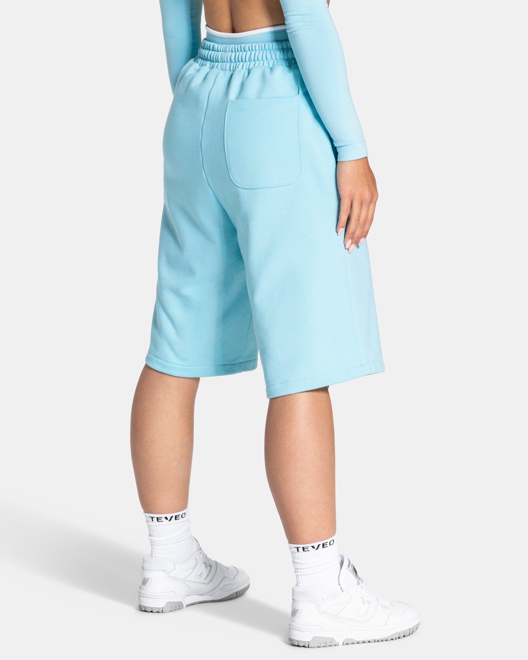 Contrastline Oversized Jorts "Arctic Blue"