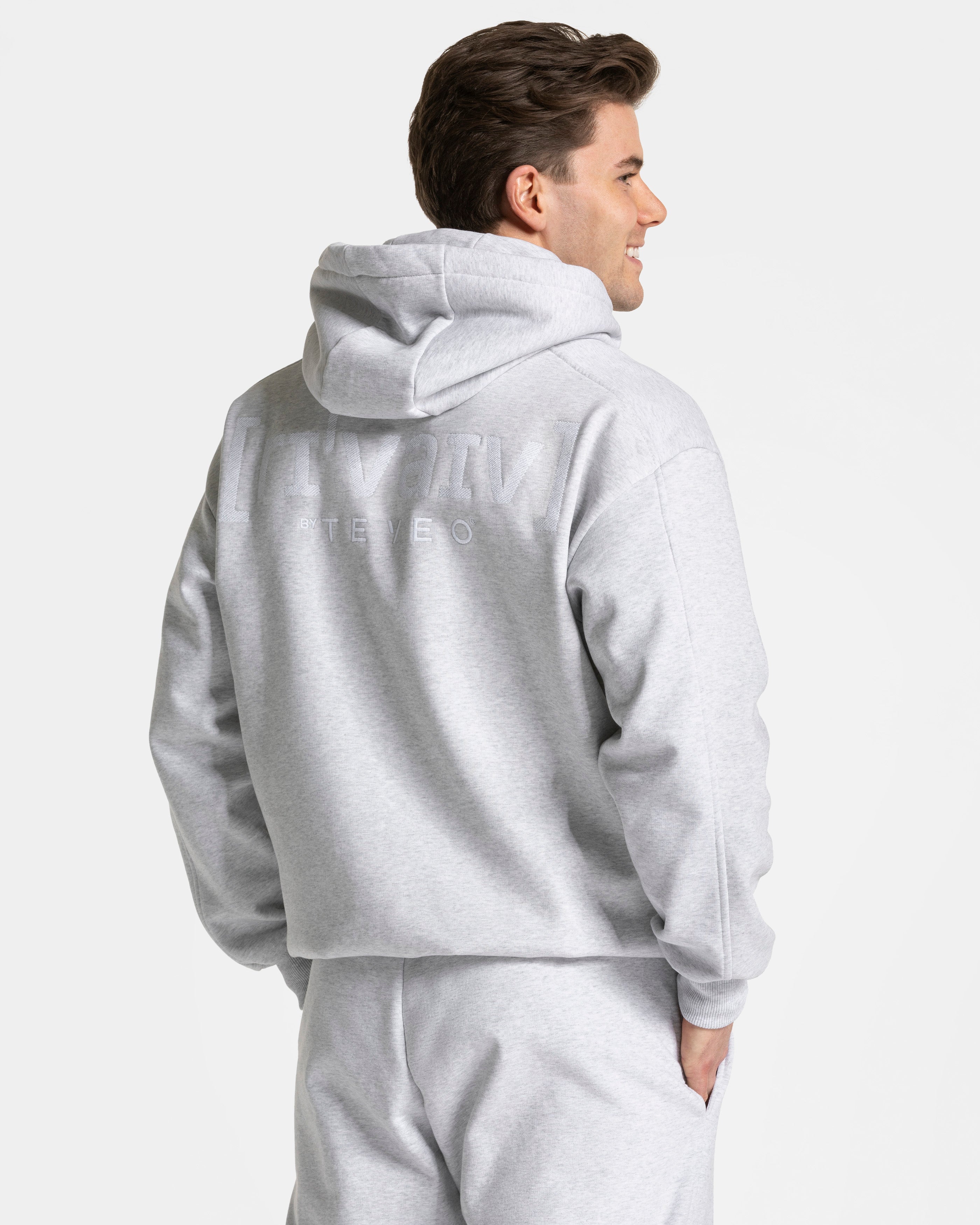 RI’VAIV Oversized Hoodie "Hellgrau"