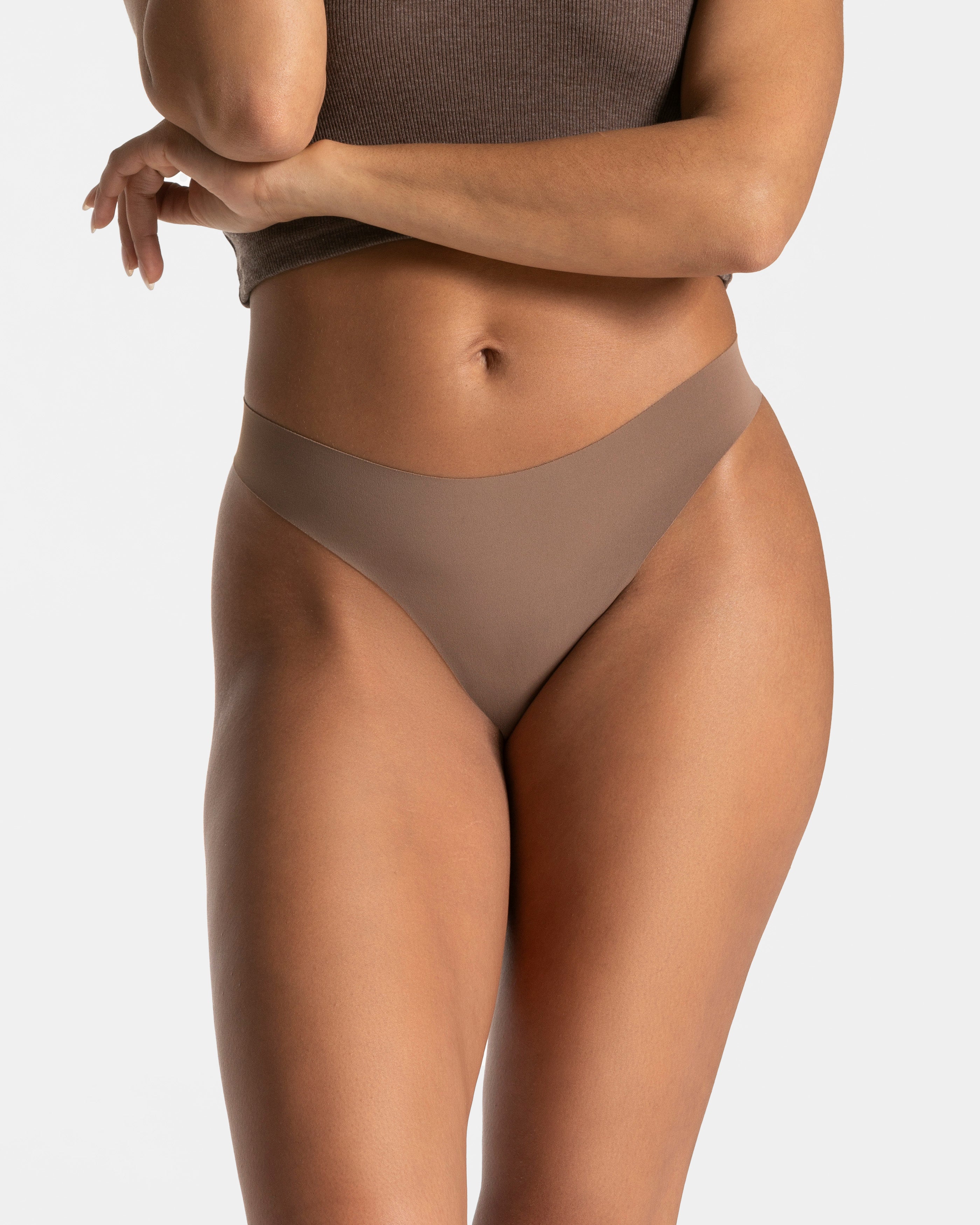 Seamless Padded Tanga (5er-Pack) "Kakao"
