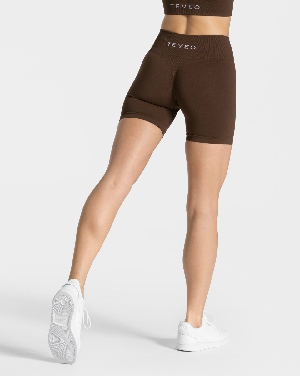 Timeless Scrunch Shorts "Dunkelbraun"